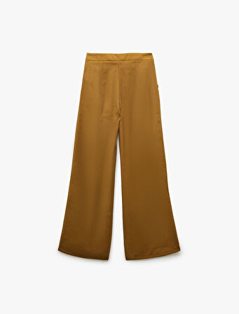 Modal Kumaş Cepli Geniş Paça Palazzo Pantolon