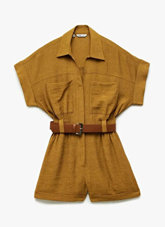 Koton x Sima Tarkan Yeşil Kadın Regular Fit Tulum 5SAK40066EW