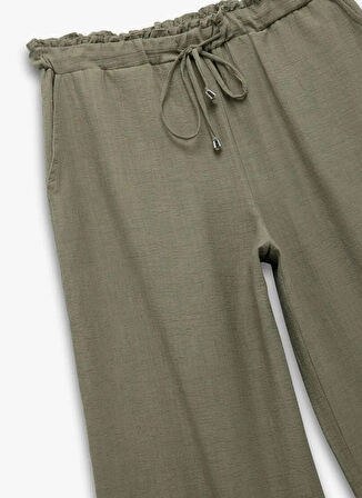 Koton x Sima Tarkan Haki Kadın Straight Pantolon 5SAK40089EW