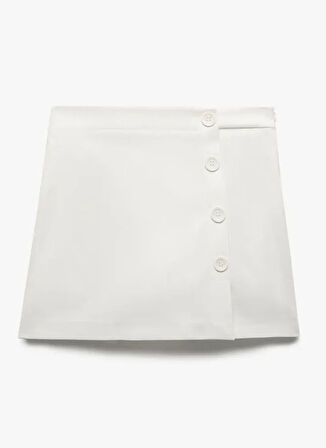 Koton x Sima Tarkan Beyaz Kadın Regular Fit Şort 5SAK40372PW