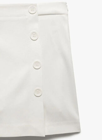 Koton x Sima Tarkan Beyaz Kadın Regular Fit Şort 5SAK40372PW