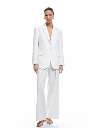 Cepli Uzun Kollu Kruvaze Blazer Ceket