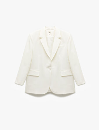 Cepli Uzun Kollu Kruvaze Blazer Ceket