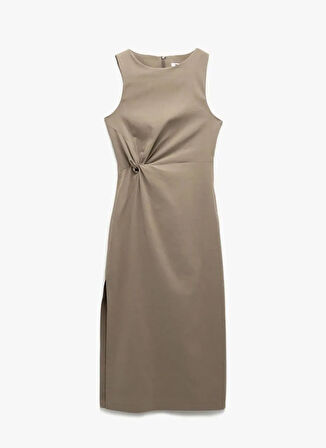 Koton x Sima Tarkan Vizon Kadın Bisiklet Elbise 5SAK80152EW