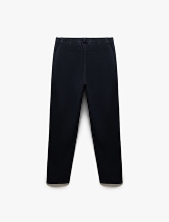 Düğmeli Viskon Karışımlı Chino Cep Detaylı Kumaş Pantolon