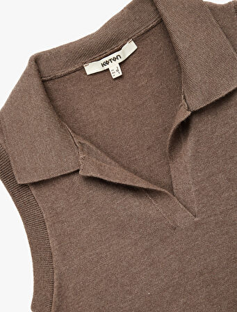 Kolsuz Polo Yaka Triko Süveter