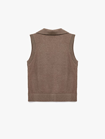 Kolsuz Polo Yaka Triko Süveter