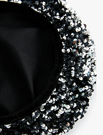 Pullu Payetli Ressam Şapka