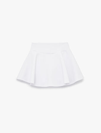 Yüksek Bel Rahat Kalıp Scuba Mini Spor Şort Etek