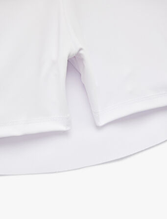 Yüksek Bel Rahat Kalıp Scuba Mini Spor Şort Etek