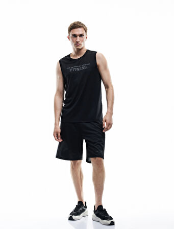 Kolsuz Bisiklet Yaka Baskılı Spor Atleti