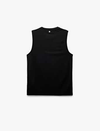 Kolsuz Bisiklet Yaka Baskılı Spor Atleti