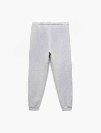 Cep Detaylı Beli Bağcıklı Şardonlu Jogger Spor Eşofman Altı