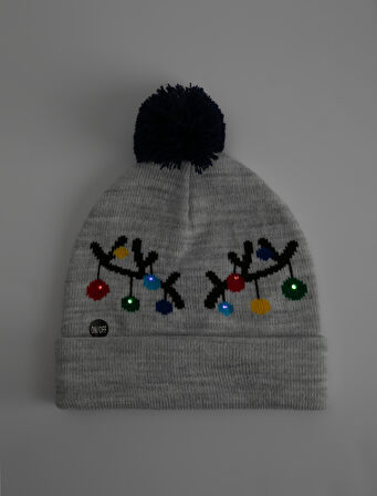 Yılbaşı Temalı Ponponlu Bere