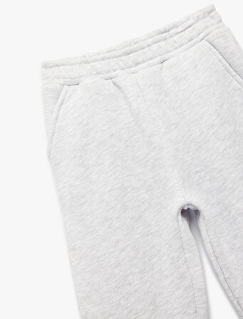 Şardonlu Beli Lastikli Baskılı Basic Jogger Eşofman Altı