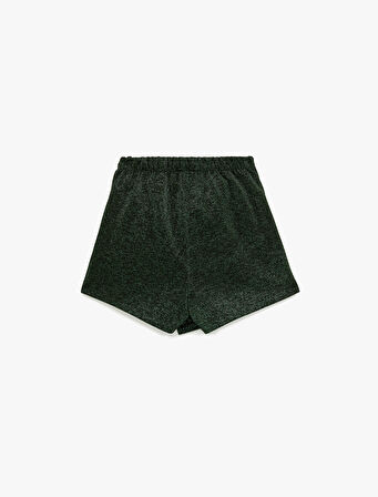 Fiyonk Detaylı Viskon Karışımlı Şort Etek