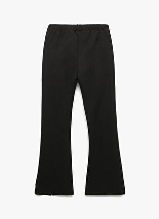Koton Lastikli Bel İspanyol Paça Siyah Kız Çocuk Pantolon 6WKG40073AK