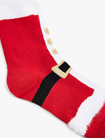 Noel Baba Detaylı Pamuklu Havlu Çorap 