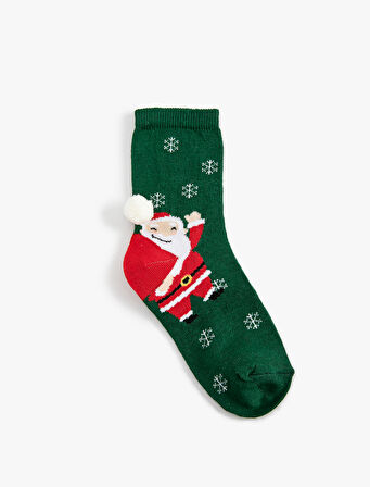 Yılbaşı Baskılı Soket Çorap