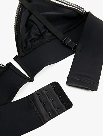 Balensiz Dolgusuz Dantelli Bralet Sütyen