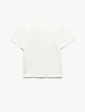 Atatürk Baskılı Kısa Kollu Bisiklet Yaka Pamuklu Tişört