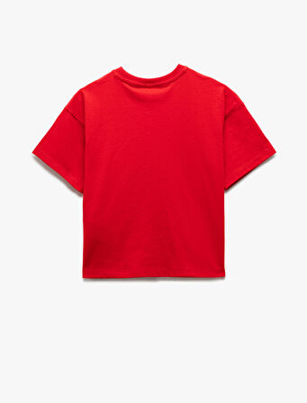 Bisiklet Yaka Kısa Kollu Pamuklu Cumhuriyet Baskılı Tişört