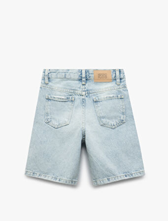 Pamuklu Regular Fit Denim Kapri Şort