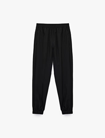 Yüksek Bel Rahat Kesim Fermuarlı Cepli Jogger Spor Eşofman Altı