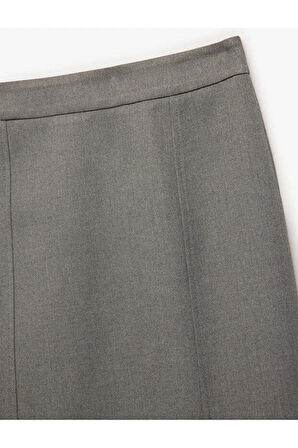 Koton Regular Fit Arkadan Yırtmaç Detaylı Midi Kadın Kalem Etek 6WAK70019UW