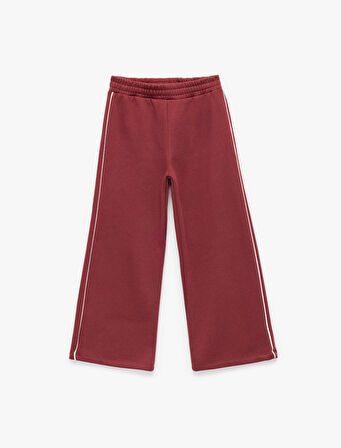 Şardonlu Biyeli Pamuklu Beli Lastikli Eşofman Altı