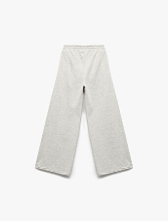 Şardonlu Biyeli Geniş Paça Eşofman Altı