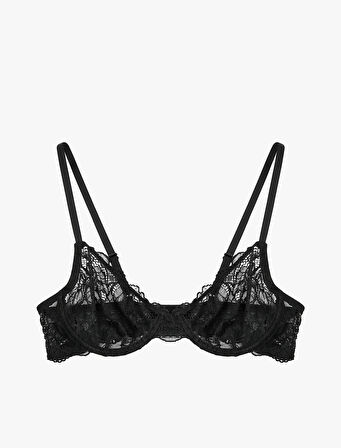 Dantelli Rahat Kalıp Dolgusuz Balenli Sütyen