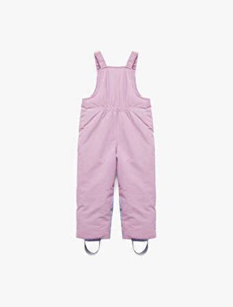 Kare Yaka Cep Detaylı Fermuarlı Oversize Kar Tulumu