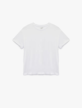 Rahat Kalıp Kısa Kollu Bisiklet Yaka Spor Tişört