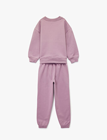 Regular Fit Nakışlı Pamuk Karışımlı Eşofman Takımı