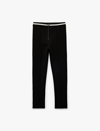 Beli Lastikli Renk Bloklu Basic Tayt