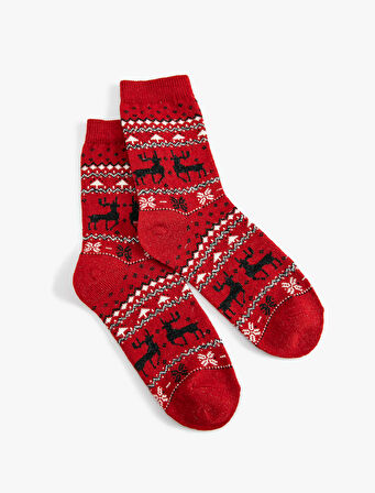 Desenli Yılbaşı Çorabı