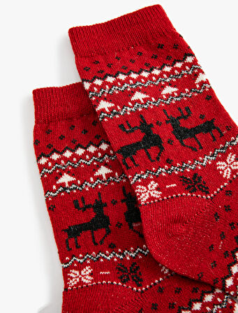 Desenli Yılbaşı Çorabı