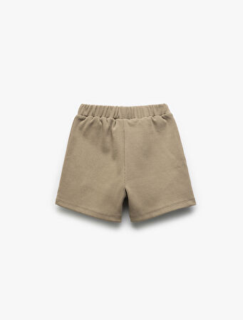 Pamuklu Beli Bağcıklı Basic Şort