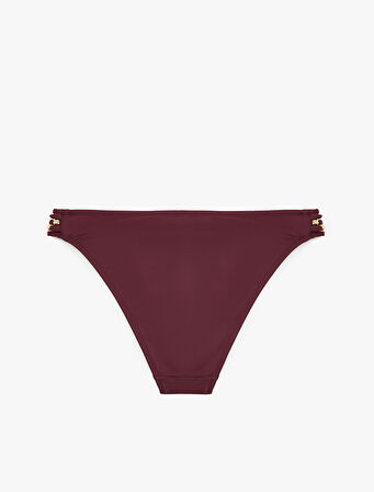 Astarlı Yanları İpli Boncuklu Bikini Altı