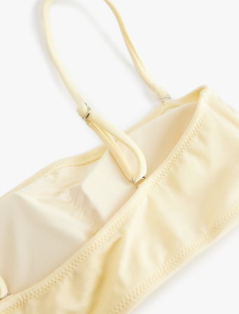 Astarlı Hafif Destekli Çıkarılabilir Askılı Straplez Bikini Üstü