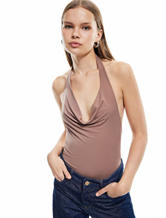 Degaje Yaka Kolsuz Slim Fit Bluz