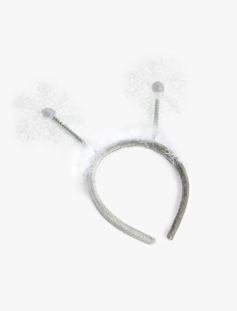 Kar Tanesi Aplikeli Yılbaşı Tacı 