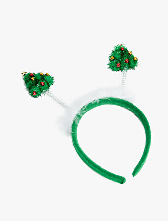 Çam Ağacı Aplikeli Yılbaşı Tacı