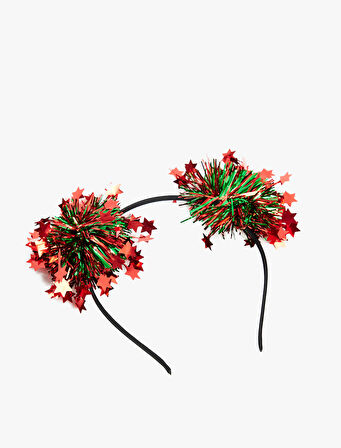 Ponpon Detaylı Yılbaşı Tacı 