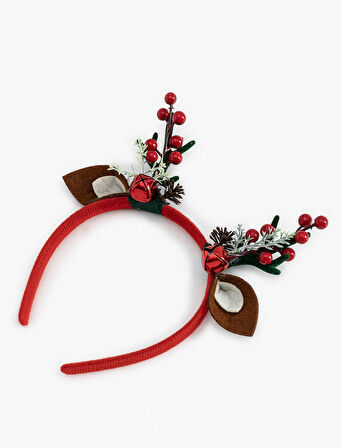 Geyik Kulağı ve Boynuz Aplikeli Yılbaşı Tacı 