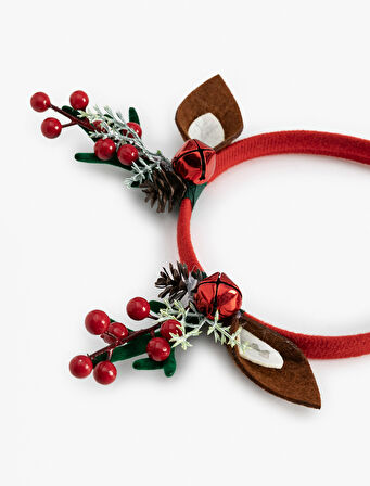 Geyik Kulağı ve Boynuz Aplikeli Yılbaşı Tacı 