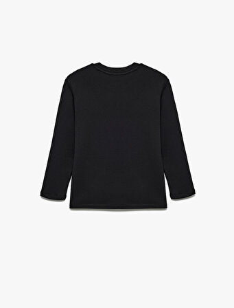 Bisiklet Yaka Pamuklu Basic Uzun Kollu Tişört