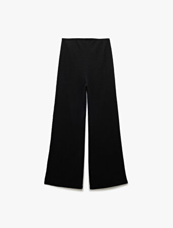 Bürümcük Kumaş Düz Geniş Paça Pantolon