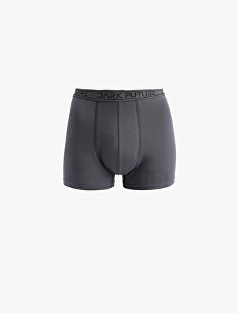 Pamuklu Baskılı Lastikli 3'lü Boxer Seti